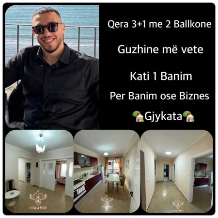 Durres, jepet me qera apartament 3+1+Ballkon Kati 1, 110 m² (GJYKATA DURRES)
