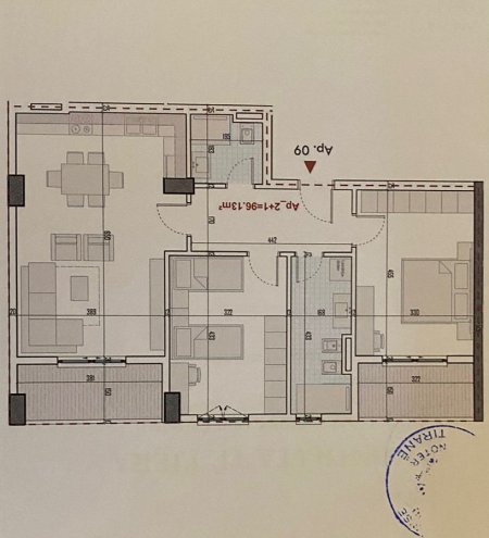 Tirane, shitet apartament 2+1 Kati 2, 111 m² 111.000 € (Paskuqan)
