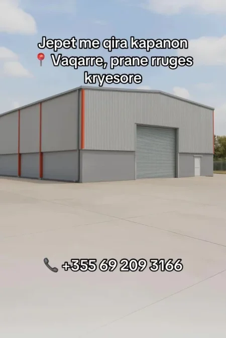 Tirane, jepet me qera magazine Kati 1, 1.500 m² (Vaqarr)