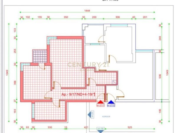 Tirane, shitet apartament 2+1 Kati 5, 64 m² 139.000 € 