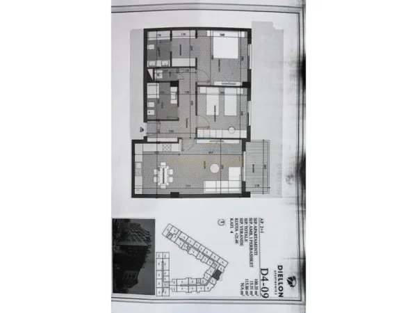 Tirane, shitet apartament Kati 5, 100 m² 115.860 €