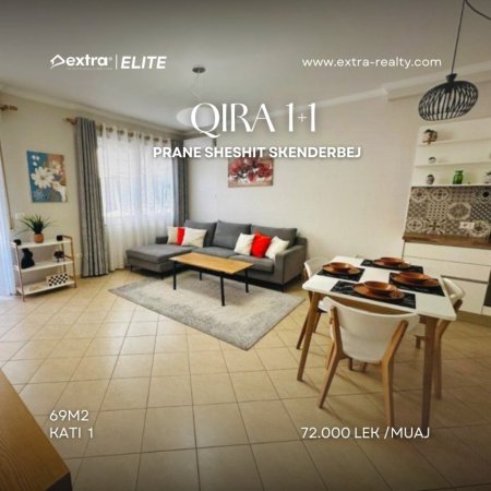 Tirane, jepet me qera apartament 1+1 Kati 1, 69 m² 720 € (Prane sheshit skenderbej)