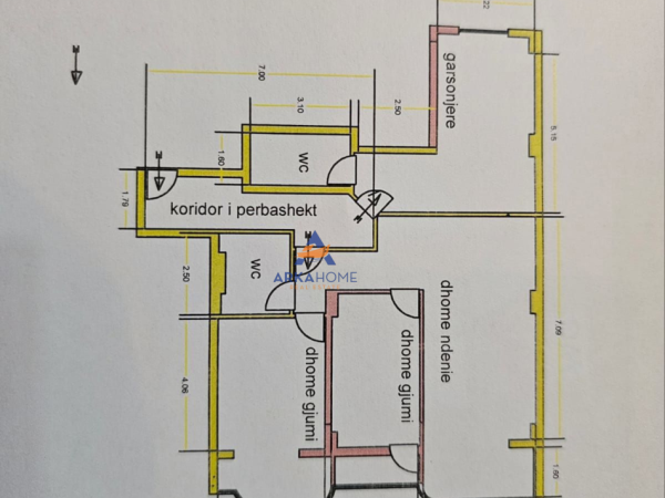 Tirane, jepet me qera apartament 2+1 Kati 5, 88 m² 900 € 