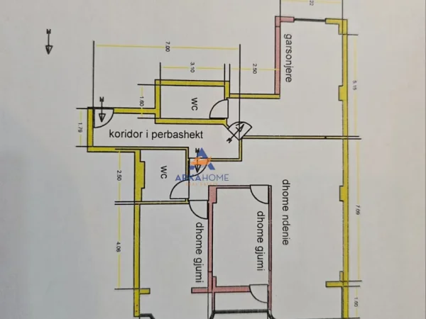 Tirane, jepet me qera apartament 2+1 Kati 5, 88 m² 900 € 