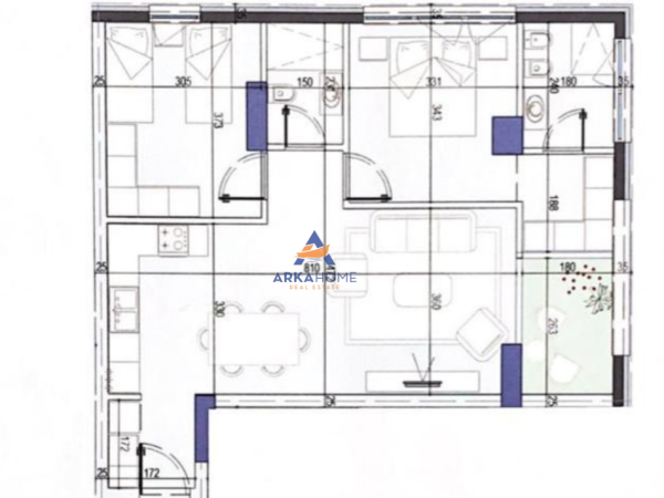 Tirane, shitet apartament 2+1+Ballkon Kati 10, 100 m² 281.960 € 