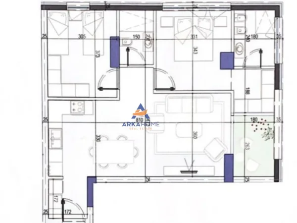 Tirane, shitet apartament 2+1+Ballkon Kati 10, 100 m² 281.960 € 