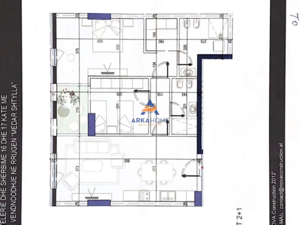 Tirane, shitet apartament 2+1+Ballkon , 116 m² 324.800 € 