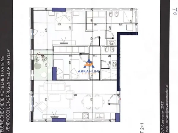 Tirane, shitet apartament 2+1+Ballkon , 116 m² 324.800 € 
