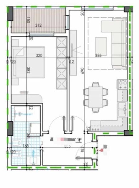 Tirane, shes apartament 1+1 Kati 5, 70 m² 59.500 € (Rruga Teuta)