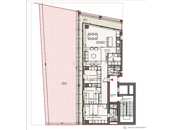 Vlora Marina, shitet apartament 3+1+Ballkon Kati 1, 323 m² 768.000 € (Lungomare)