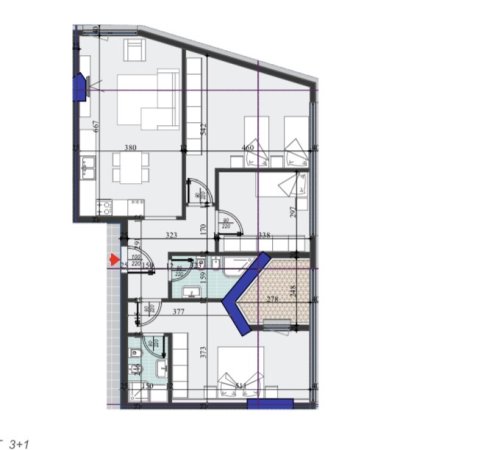 Tirane, shitet apartament 3+1+Ballkon Kati 3, 132 m² 210.000 € (Colonnade Residence, Rruga Dritan Hoxha)