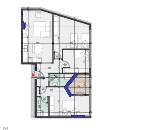 Tirane, shitet apartament 3+1+Ballkon Kati 3, 132 m² 210.000 € (Colonnade Residence, Rruga Dritan Hoxha)
