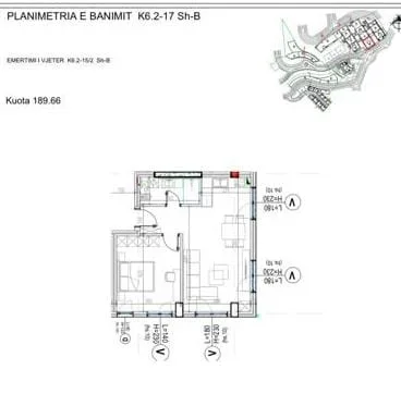 Tirane, shitet apartament 1+1+Ballkon Kati 5, 71 m² 118.500 € (kodra e diellit)