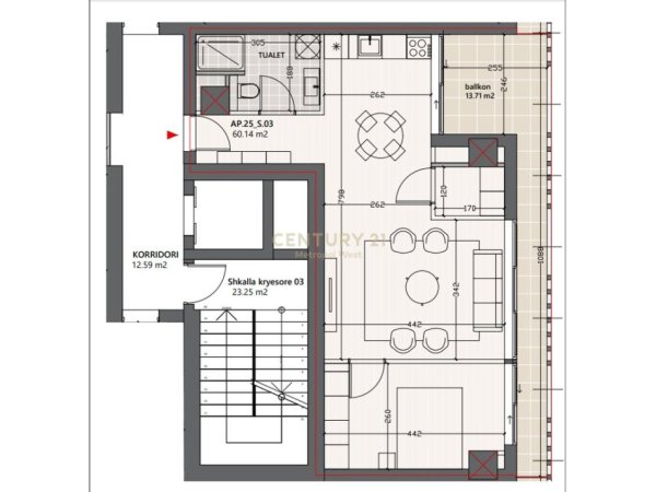 Vlore( Vlora Marine ), shitet apartament 1+1 Kati 9, 83 m² 335.000 € (lungomare)
