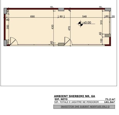 Tirane, shes ambjent biznesi Kati 0, 72 m² 400.000 € (Oxhaku)