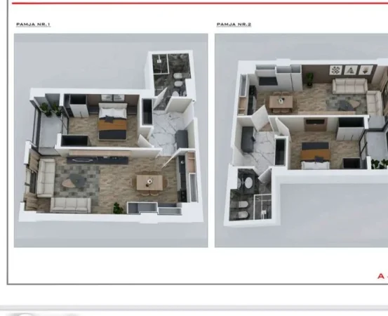 Tirane, shitet apartament 1+1+Ballkon Kati 2, 73 m² 152.000 € (stacioni i trenit)