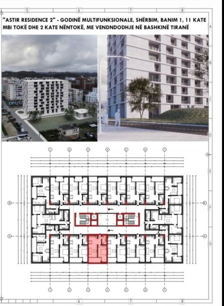 Tirane, shitet apartament 1+1+Ballkon Kati 7, 75 m² 79.000 € 