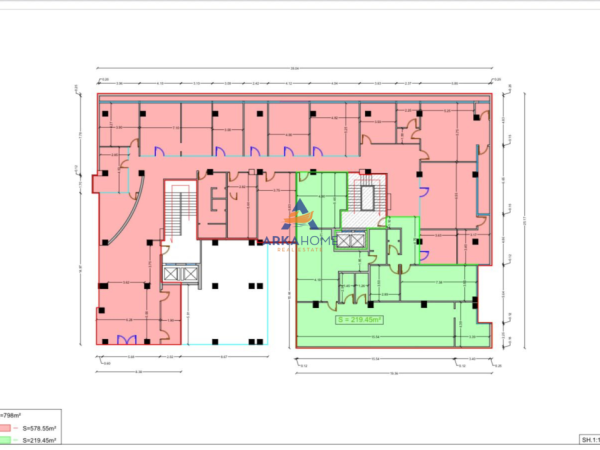Tirane, jepet me qera zyre Kati 2, 916 m² 18.000 € 