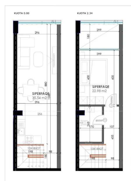 Durres, shitet apartament duplex 2+1 Kati 0, 67 m² (golem)