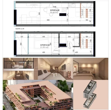 Durres, shitet apartament duplex 2+1 Kati 0, 67 m² (golem)
