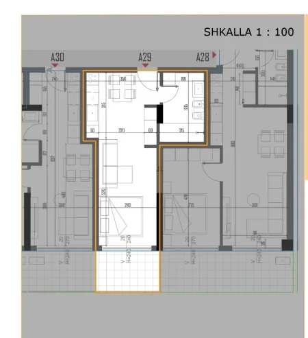 Tirane, shitet garsonier 1+1 Kati 1, 65 m² (golem)