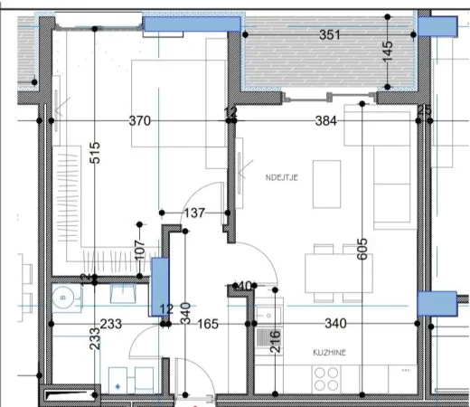 Tirane, shitet apartament 1+1+Ballkon Kati 2, 73 m² 81.000 € (paskuqan)