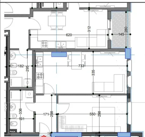 Tirane, shitet apartament 1+1+Ballkon Kati 4, 71 m² 78.300 € (paskuqan)