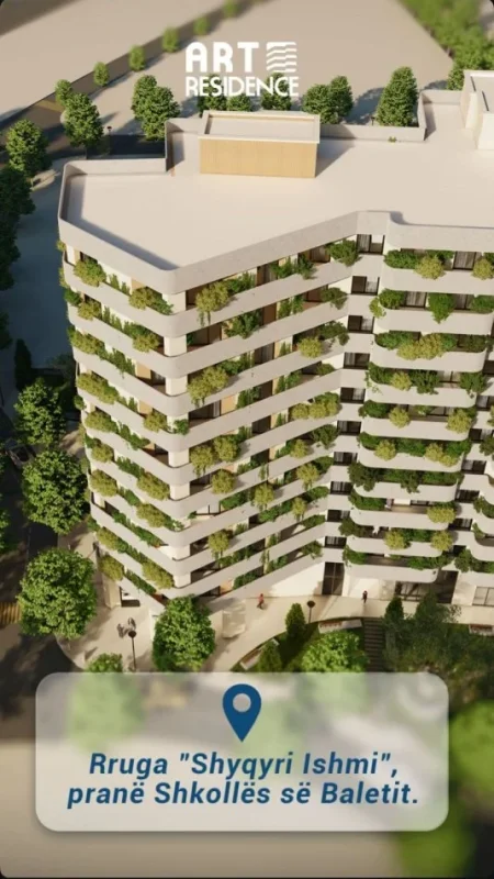 Tirane, shitet apartament 2+1+Ballkon Kati 5, 111 m² 233.000 € (Shitet Apartament 2+1 – Art Residence, Qendër Tiranë)
