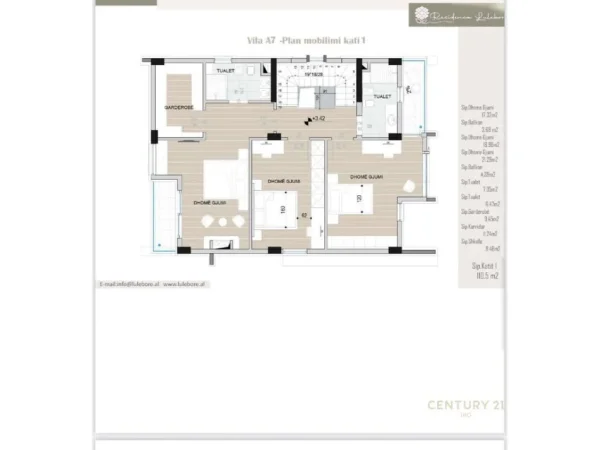 Tirane, shes Vile 2+1+Ballkon Kati 2, 324 m² 750.000 € (Teg)