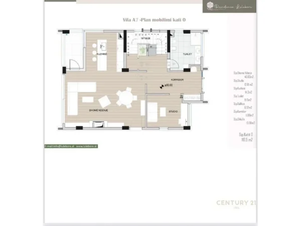 Tirane, shes Vile 2+1+Ballkon Kati 2, 324 m² 750.000 € (Teg)