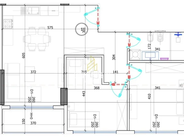 Durres, shitet apartament 2+1 Kati 1, 97 m² 116.208 € (Mali i Robit)