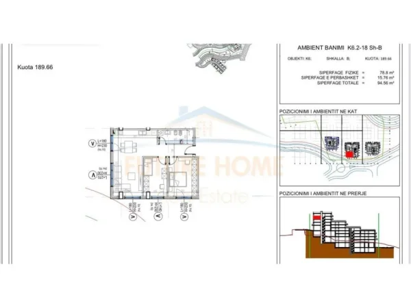 Tirane, shitet apartament 2+1 Kati 4, 95 m² 155.000 € 