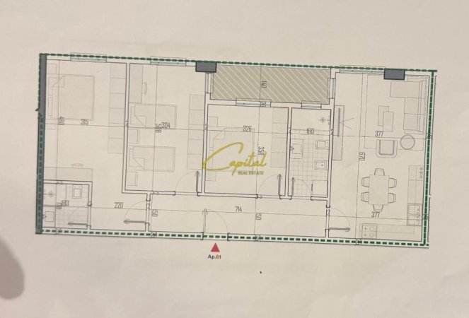 Tirane, shitet apartament 3+1 Kati 5, 128 m² 147.000 € (PASKUQAN)