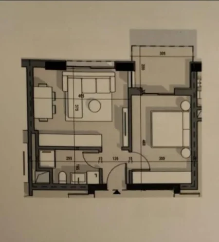 Tirane, shes apartament 1+1+Ballkon Kati 3, 57 m² 90.000 € (Ajka Residence)
