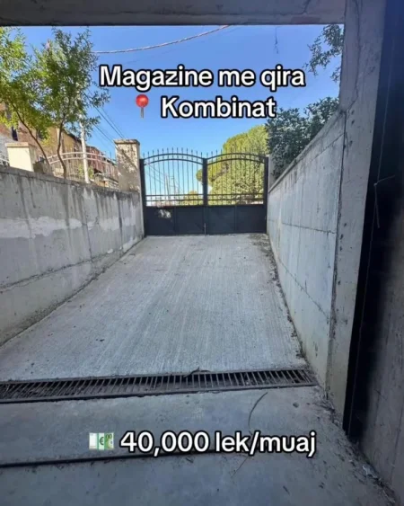 Tirane, jepet me qera magazine Kati -1, 180 m² 400 € (Kombinat)