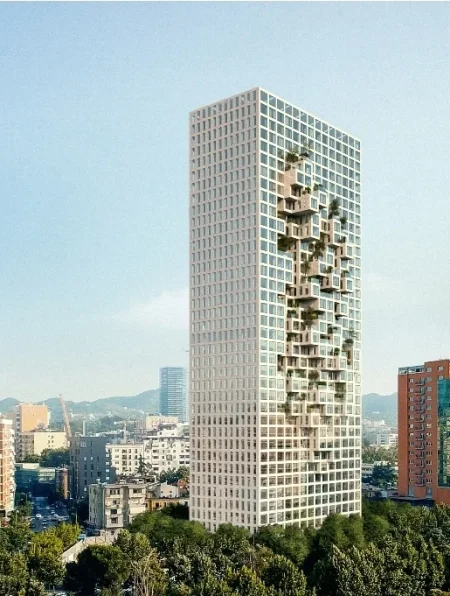 Tirane, jepet me qera 1+1 Kati 11, 75 m² 4.000 €