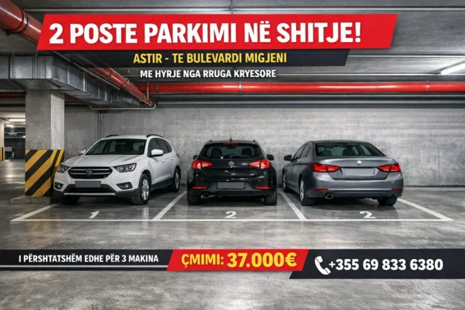 Tirane, shitet garazh | post parkimi Kati -1, 37.000 € (Astir, Bulevardi Migjeni)
