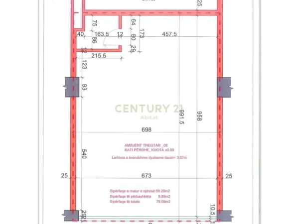 Tirane, shitet dyqan Kati 0, 79 m² 280.000 € (Fusha Aviacionit)