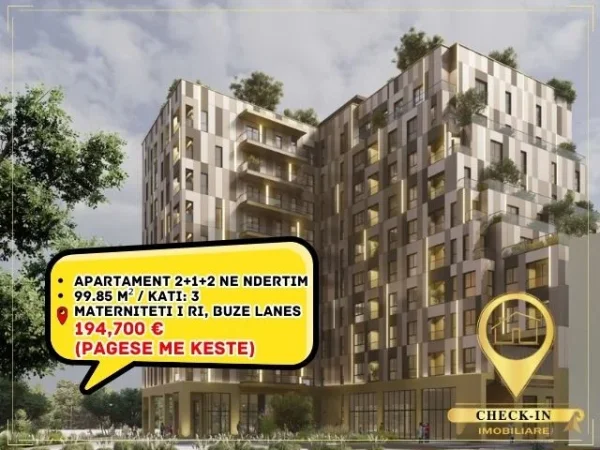 Tirane, shitet apartament 2+1+Aneks+Ballkon Kati 3, 99 m² 194.700 € (Bulevardi Bajram Curri)