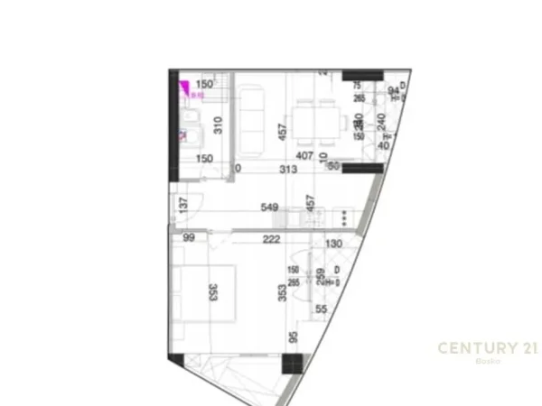 Tirane, shes apartament 1+1 Kati 7, 63 m² 150.000 € (don Bosko)