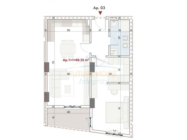 Tirane, shitet apartament 1+1+Ballkon Kati 1, 80 m² 88.110 € (RingSide Rezidence 3 Paskuqan)