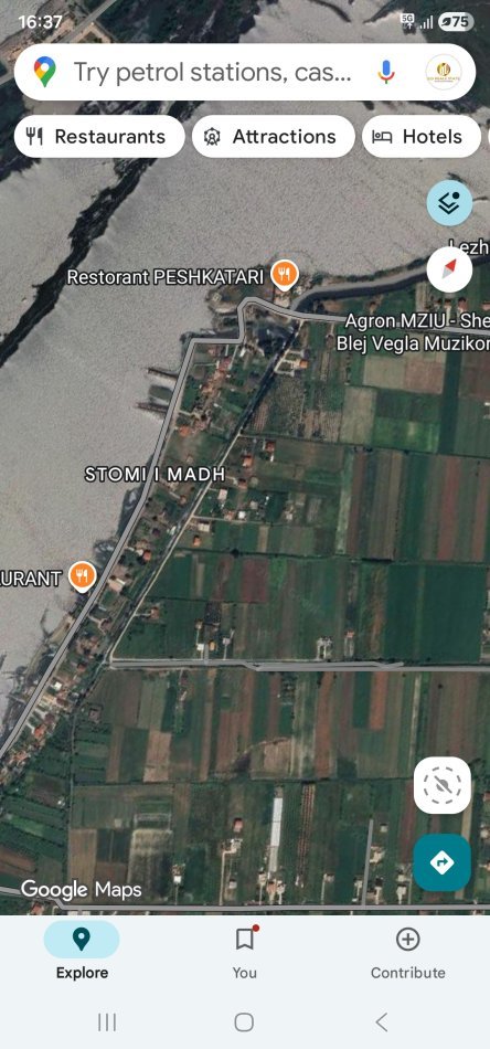 Shengjin, shitet toke , 500 m² (Ishull shengjin)