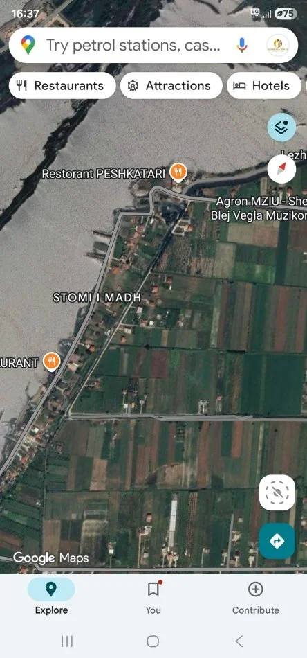 Shengjin, shitet toke , 500 m² (Ishull shengjin)