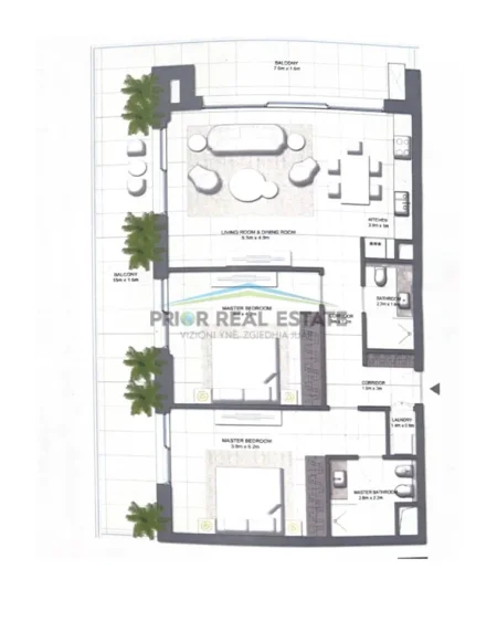 Durres, shitet apartament 2+1+2  Kati 2, 145 m² (Beach Views Residence ,Yacht Marina Durrës)