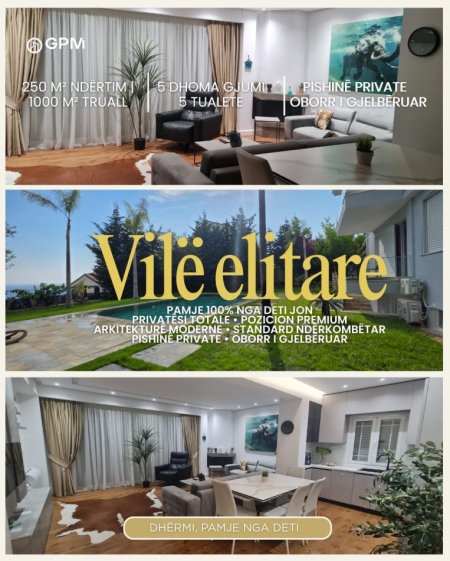 VILË ELITARE NË DHËRMI – PAMJE 100% DETI