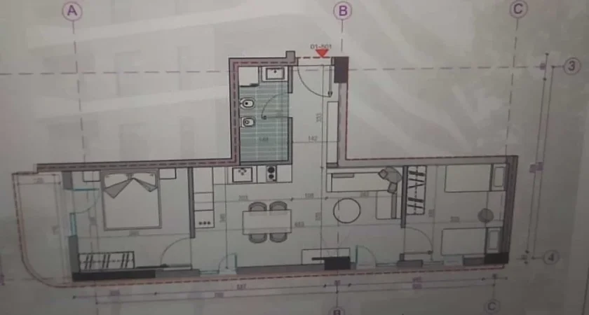 Durres, shes apartament 2+1 Kati 5, 83 m² 1.088.628 € (Durres)