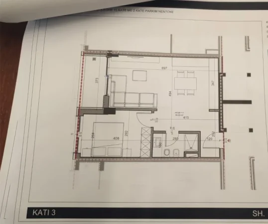 Tirane, shitet apartament 1+1+Ballkon Kati 3, 67 m² 172.000 € (PAZARI I RI)