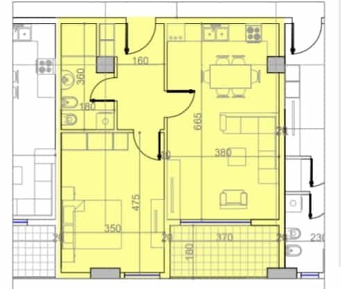 Tirane, shes apartament 1+1 Kati 5, 76 m² 91.700 € (Paskuqan)