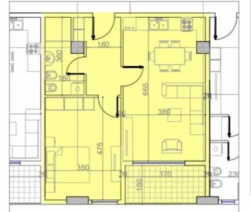 Tirane, shes apartament 1+1 Kati 5, 76 m² 91.700 € (Paskuqan)