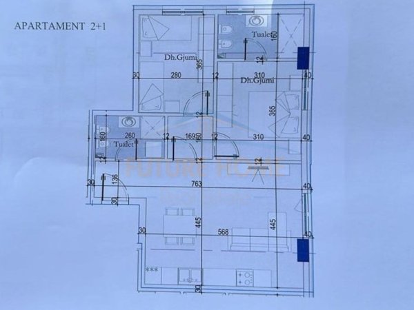 Tirane, shitet apartament 2+1 Kati 4, 85 m² 111.670 € (Tirana Entry 2)